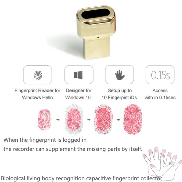 Mini USB Fingerprint Identification Logger Computer Software Protector, Support Windows10 & Windows Hllo