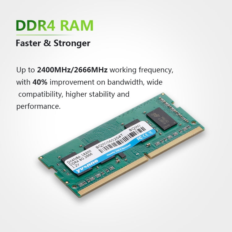 Yvonne DDR4 NB 4GB 2666MHz 1.2V Laptop PC Memory RAM