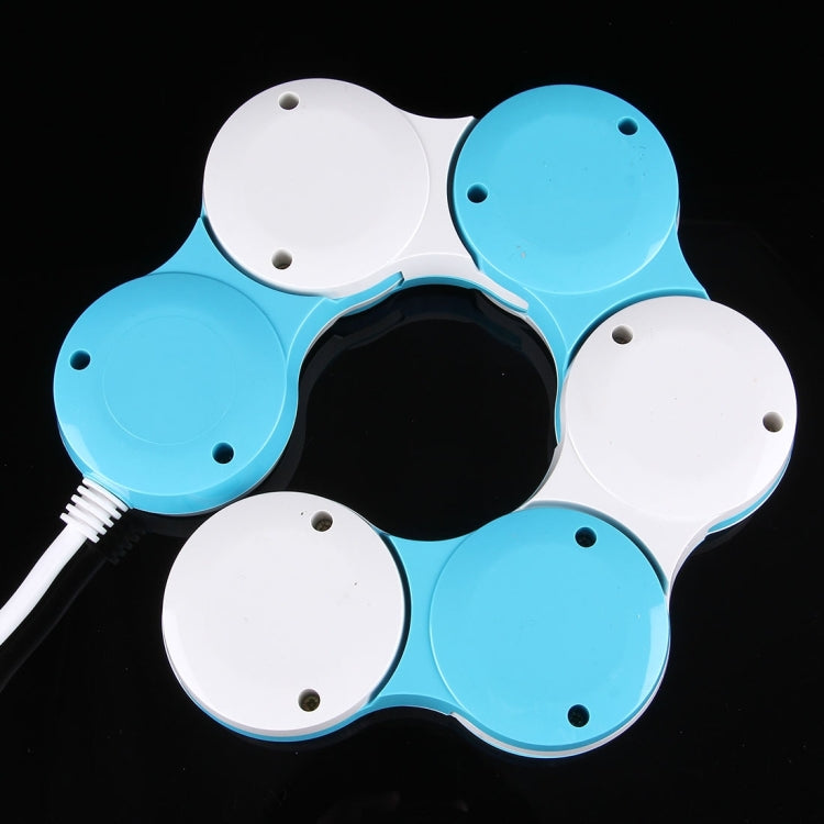 Rotatable Wreath Shape Power Socket Adapter Converter with 4 US / AU / EU Plug Supply Hubs & 3.8A Dual USB Ports