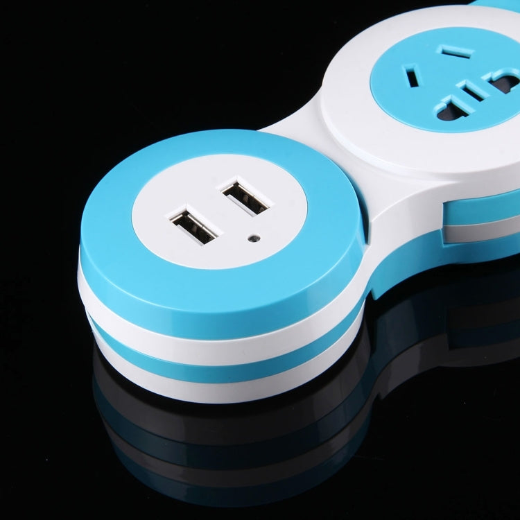 Rotatable Wreath Shape Power Socket Adapter Converter with 4 US / AU / EU Plug Supply Hubs & 3.8A Dual USB Ports