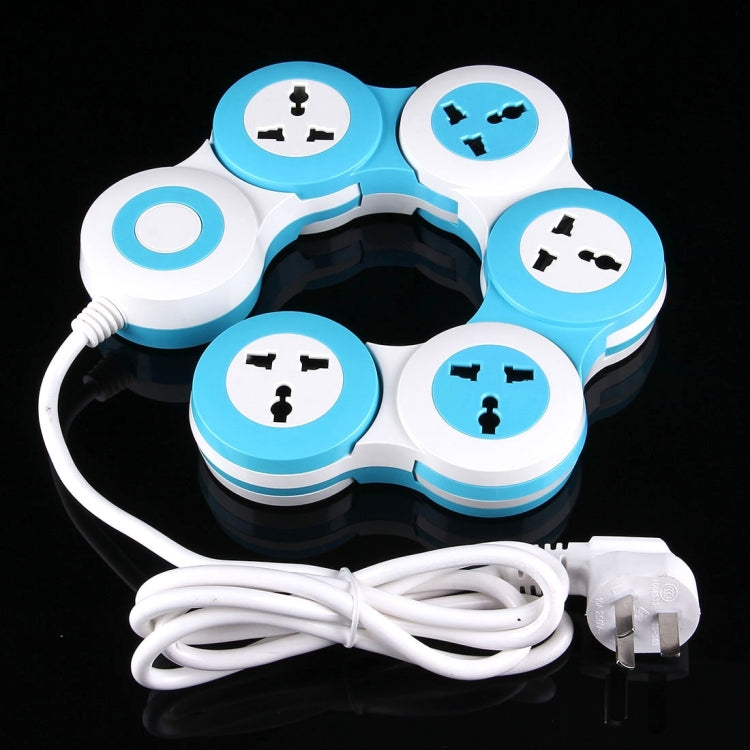 Universal Rotatable Wreath Shape Power Socket Adapter Converter with 5 UK / US / AU / EU Plug Supply Hubs