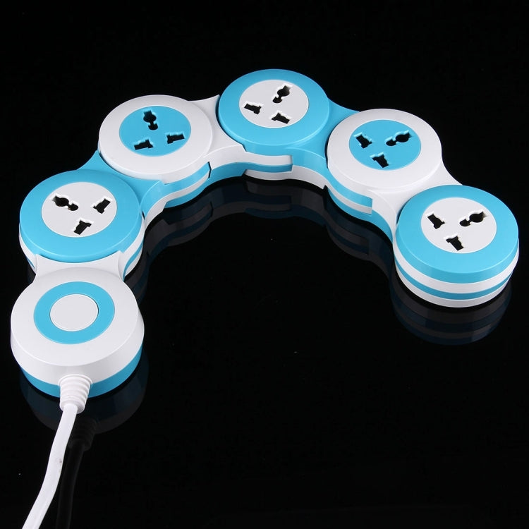 Universal Rotatable Wreath Shape Power Socket Adapter Converter with 5 UK / US / AU / EU Plug Supply Hubs