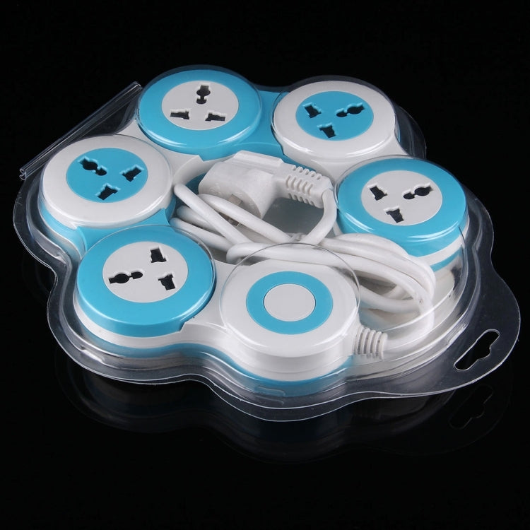 Universal Rotatable Wreath Shape Power Socket Adapter Converter with 5 UK / US / AU / EU Plug Supply Hubs