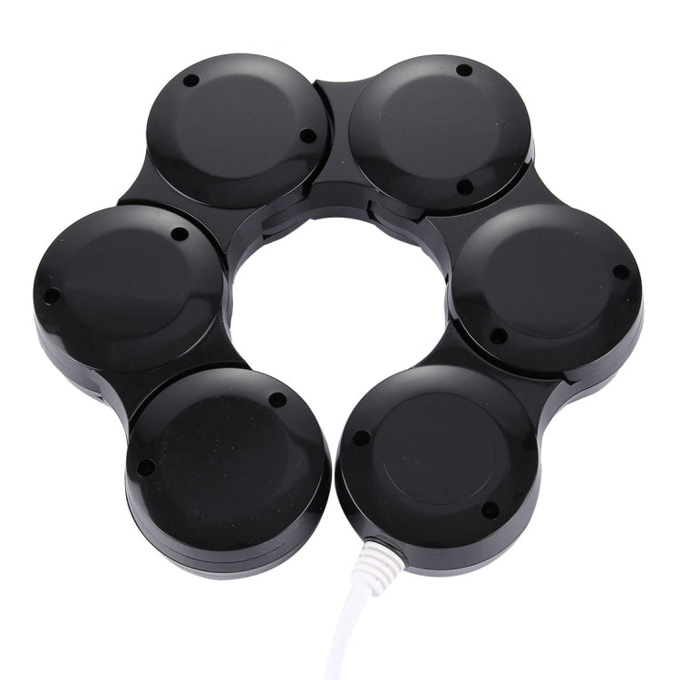 Universal Rotatable Wreath Shape Power Socket Adapter Converter with 4 UK / US / AU / EU Plug Supply Hubs & 3.8A Dual USB Ports