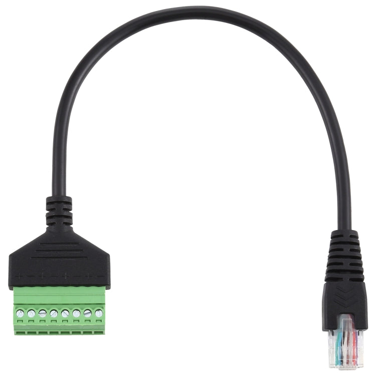 RJ45 Male Plug to 8 Pin Pluggable Terminals Solder-free USB Connector Solderless Connection Adapter Cable, Length: 30cm