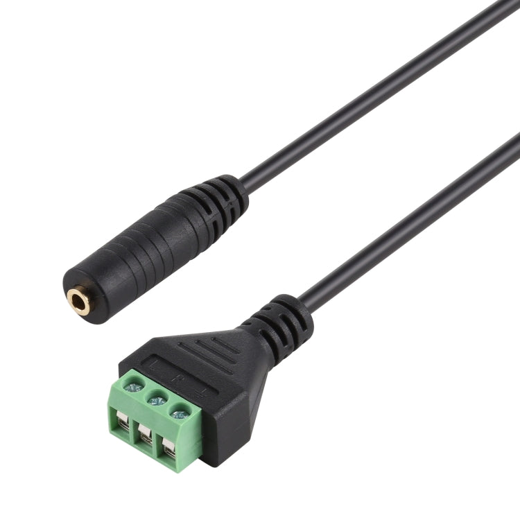 3.5mm Female to 3 Pin Pluggable Terminals Solder-free Connector Solderless Connection Adapter Cable, Length: 30cm