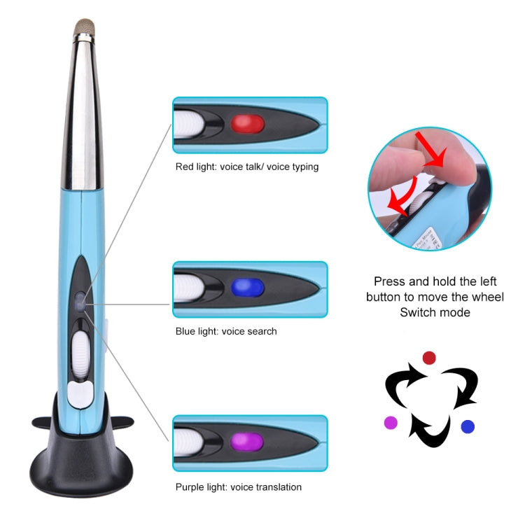 PR-06S 4-keys Smart Wireless Optical Mouse with Stylus Pen Function, Support Voice Operation / Translation