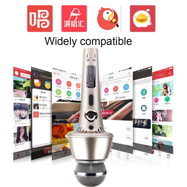 K3 Portable 2 in 1 Bluetooth Home KTV Handheld Microphone + Speaker for iPhone & Android Smart Phone