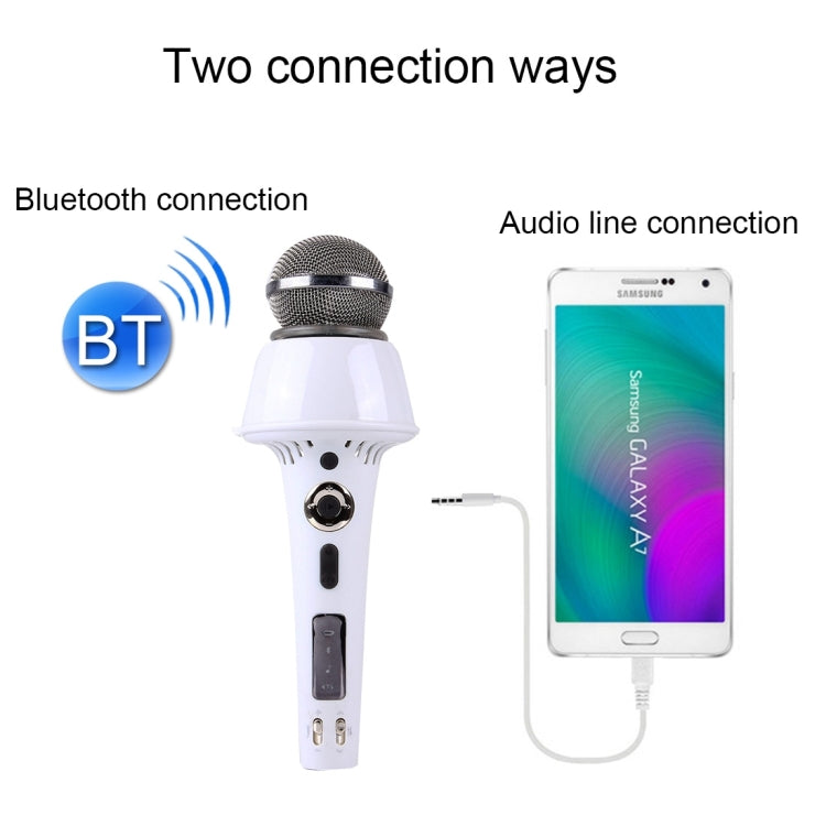 K3 Portable 2 in 1 Bluetooth Home KTV Handheld Microphone + Speaker for iPhone & Android Smart Phone