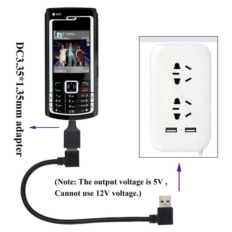 10 PCS 3.5x1.35mm Male to USB Female Adapter Connector