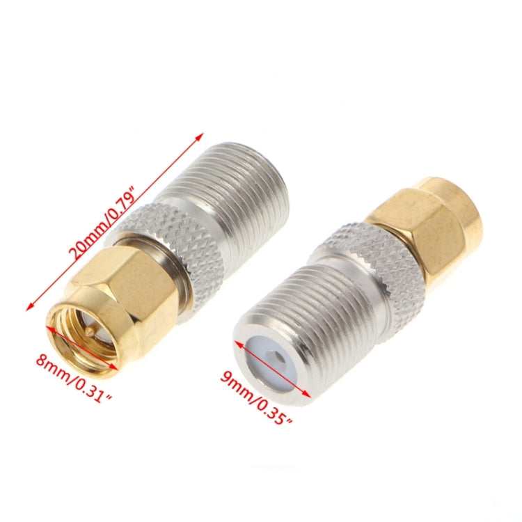 2 PCS SMA Female to F Female RF Coaxial Connector
