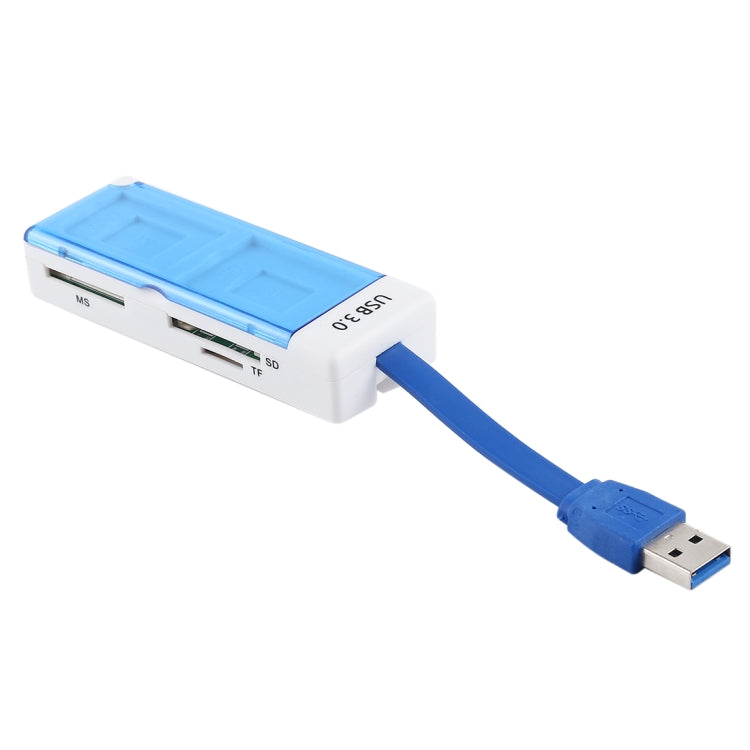 BYL-3122 5Gbps SD / TF / M2 / MS to USB 3.0 Memory Card Reader with SD / TF / M2 / MS Cards Case