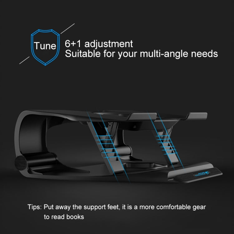 COOLCOLD Seven Angle Adjustable Multi-function Laptop Cooling Bracket with Fan for 17 inch and Below Laptops