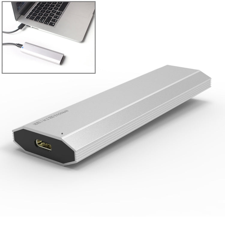 USB-C / Type-C to M.2 NVME SSD Hard Drive Enclosure, Transmission Rate: 10GB(Silver)