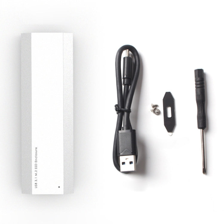 USB-C / Type-C to M.2 NVME SSD Hard Drive Enclosure, Transmission Rate: 10GB(Silver)