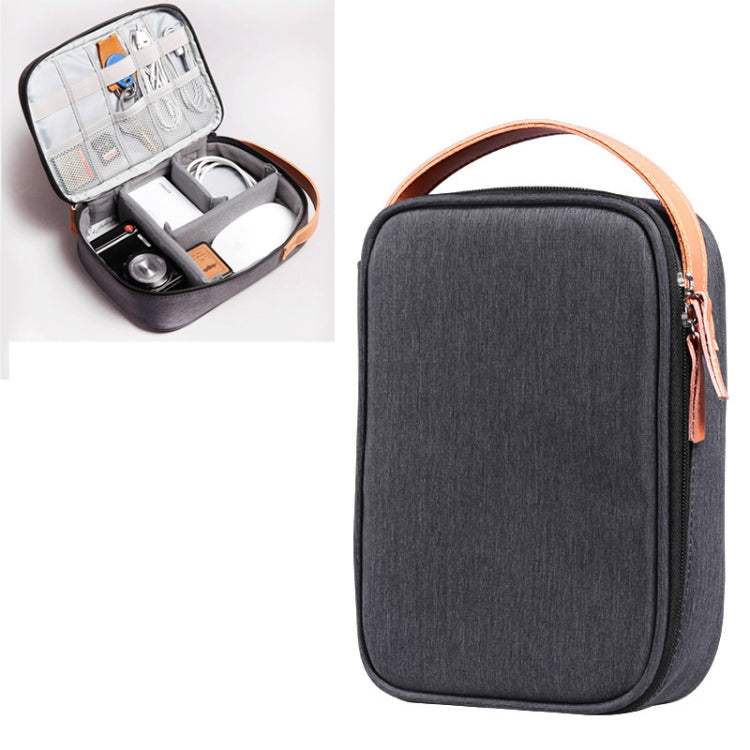 Multi-function Headphone Charger Data Cable Storage Bag, Ultra Fiber Portable Power Pack, Size: L, 16.5x6x23.5cm