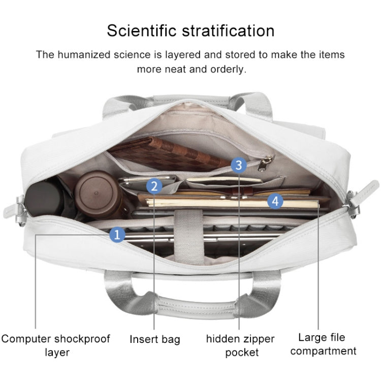 Laptop Bag Double Pocket Single Shoulder Bag, Size: 13.3 Inches (Pink)