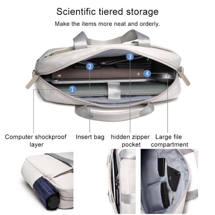 Creative Hanging Belt Silver Laptop Bag, Size: 13.3 Inches (Black)