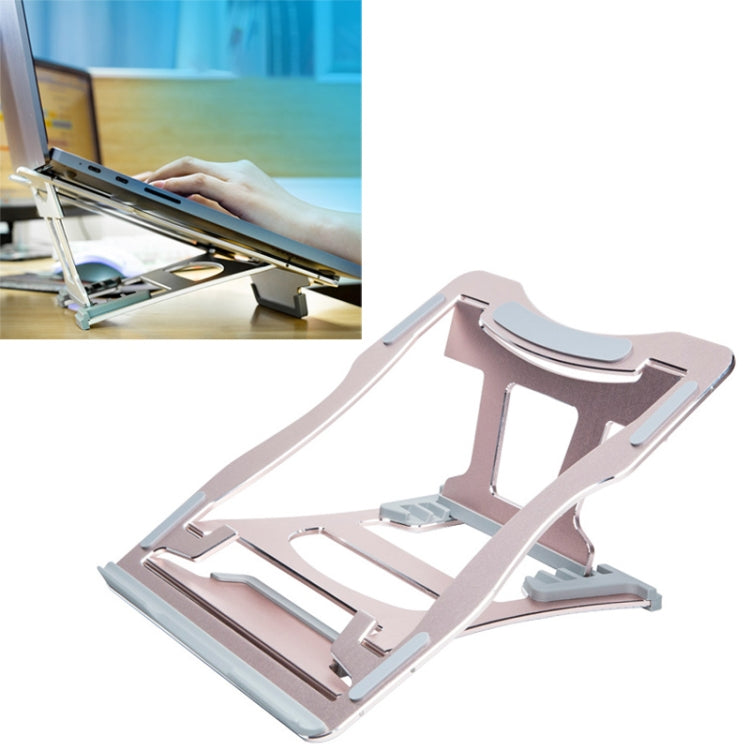Aluminum Alloy Cooling Holder Desktop Portable Simple Laptop Bracket, Six-stage Support, Size: 21x26cm