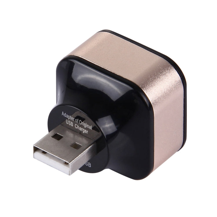 Single USB 2.0 to 3 USB 2.0 Adapter (Black+Gold)