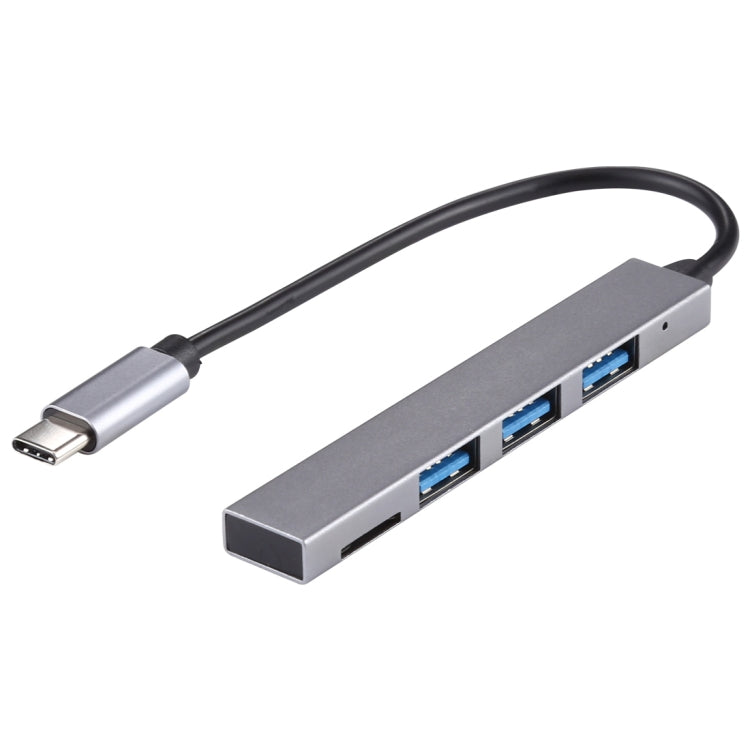 T-818 TF + 3 x USB 3.0 to USB-C / Type-C HUB Adapter
