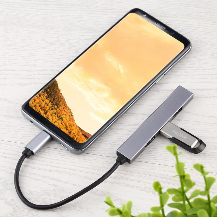 T-818 4 x USB 3.0 to USB-C / Type-C HUB Adapter