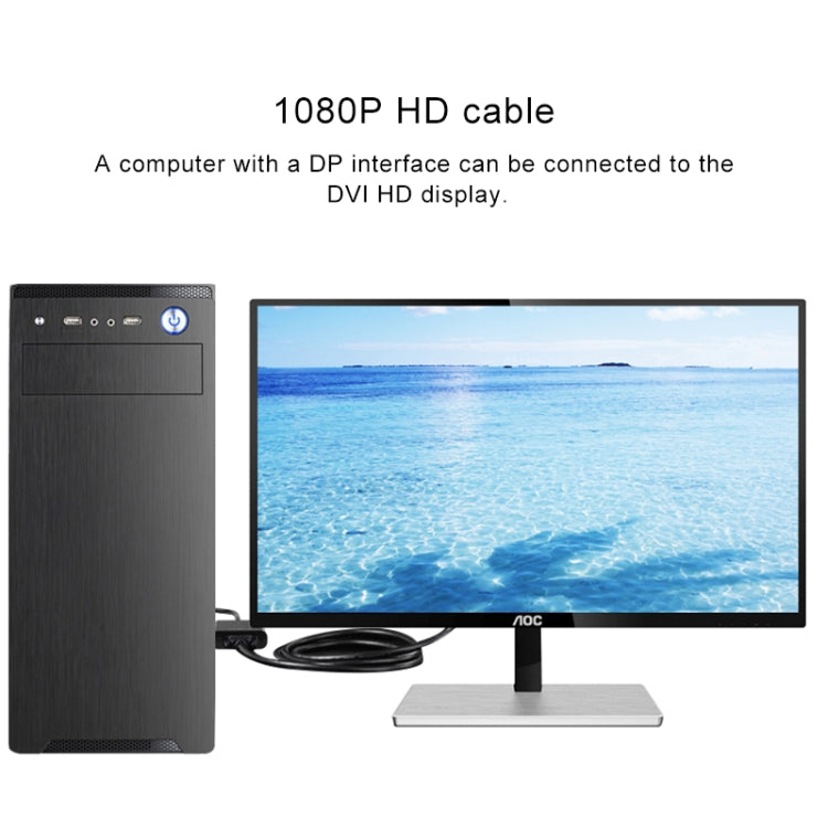 Display Port Male to DVI Female 1080P Converter