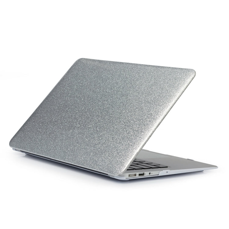 Glittery Powder PU Leather Paste Case for MacBook Air 13.3 inch(Silver)