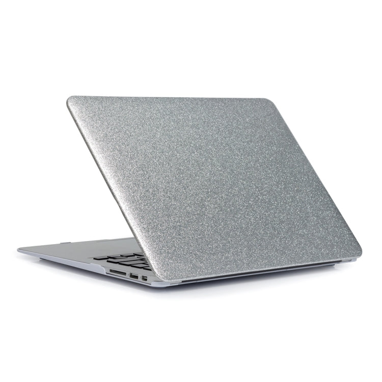Glittery Powder PU Leather Paste Case for MacBook Air 13.3 inch(Silver)