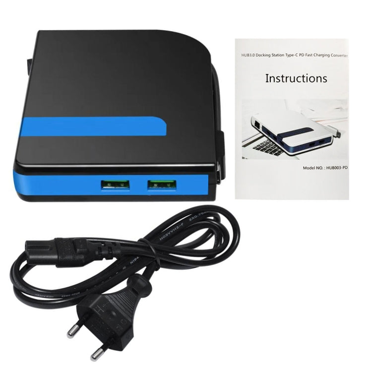 3 USB 3.0 HUB + 2 QC3.0 + Type-C Multi-functional Charger & HUB with Power Switch Button