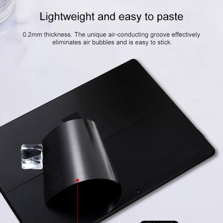 Tablet PC Shell Protective Back Film Sticker for Microsoft Surface Pro X (Black)