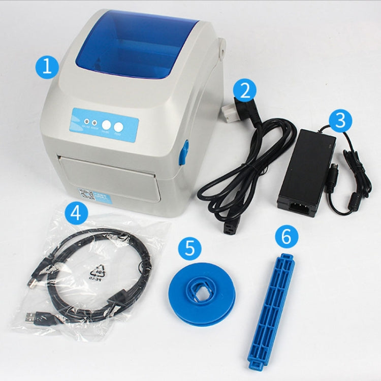 GPRINTER GP1324D USB Port Thermal Automatic Calibration Barcode Printer, Max Supported Thermal Paper Size: 104 x 2286mm