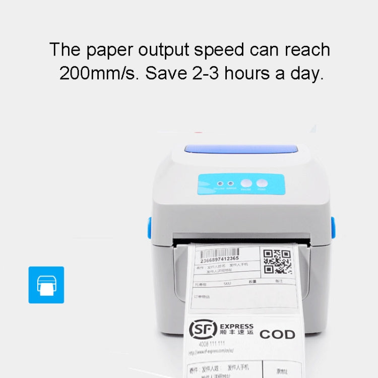 GPRINTER GP1324D USB Port Thermal Automatic Calibration Barcode Printer, Max Supported Thermal Paper Size: 104 x 2286mm