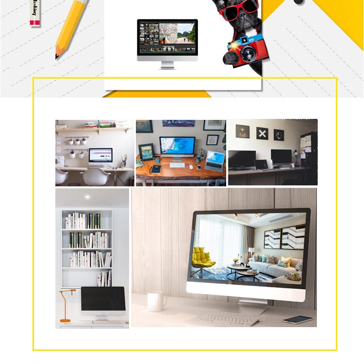 Y105 Desktop Computer PC, 23.8 inch, CoRE-I5_7440HQ, 8GB+128GB, Windows 10, Intel HD Graphics 630 CoRE-I5_7440HQ Quad Core 2.8~3.8GHz, WiFi, RJ45(Silver)