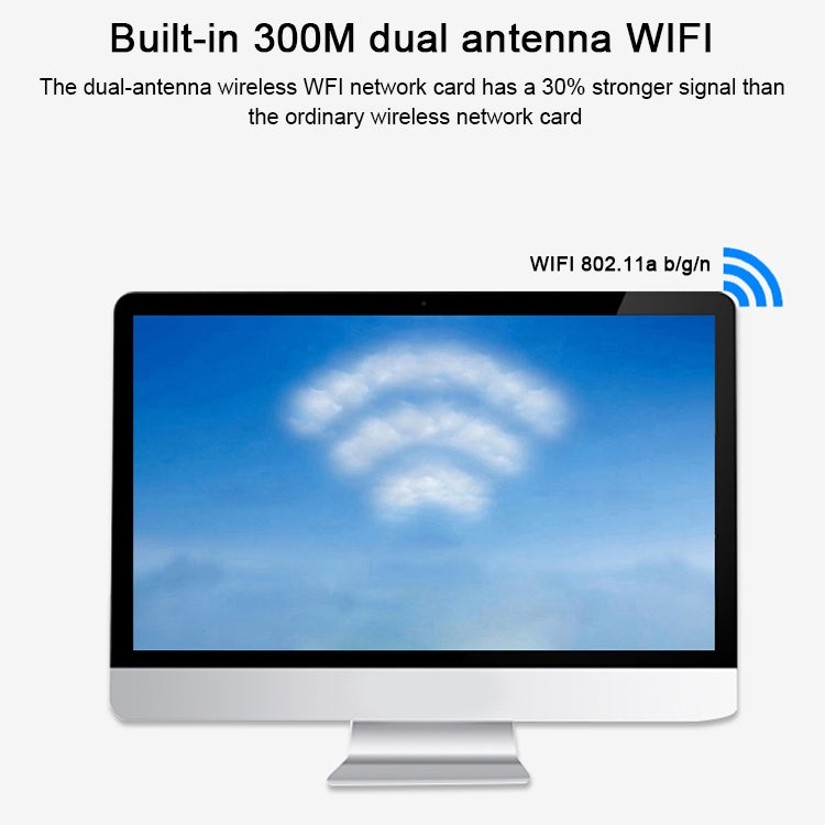 Y105 Desktop Computer PC, 23.8 inch, Celeron_J1900, 8GB+128GB, Windows 10, Intel HD Graphics Celeron_J1900 Quad Core 2.8~3.8GHz, WiFi, RJ45(Silver)