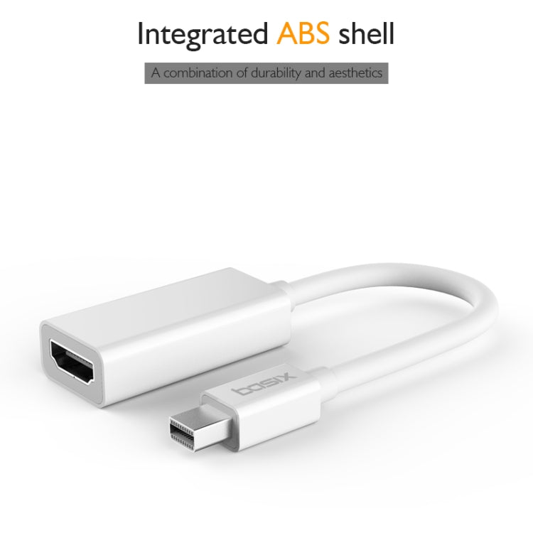 basix D2 Mini DP to 4K HDMI Converter, Cable Length: 15cm (White)