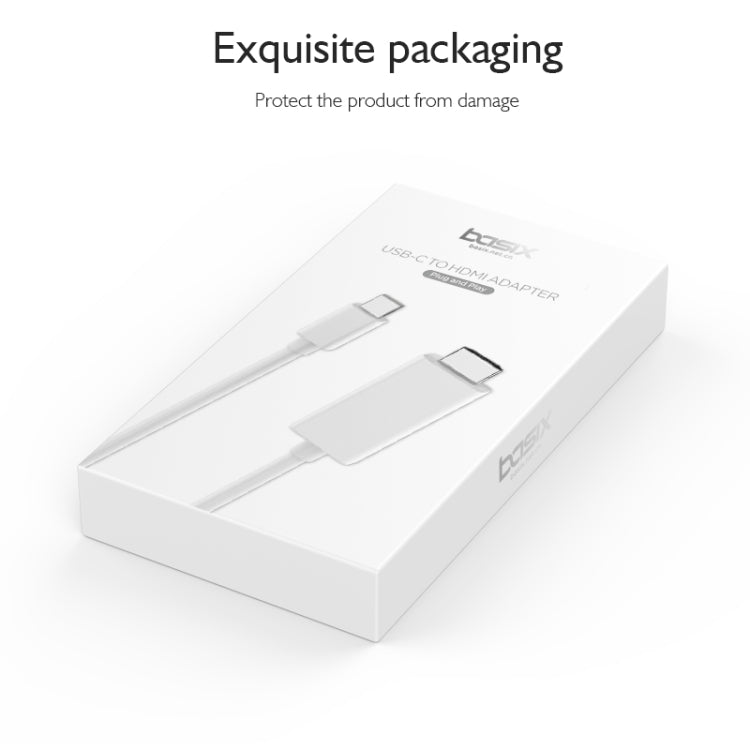 basix D3 Mini DP to 4K HDMI Converter, Cable Length: 1.8m (White)