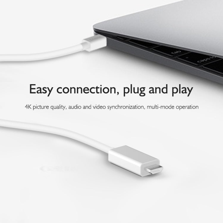 basix D3 Mini DP to 4K HDMI Converter, Cable Length: 1.8m (White)