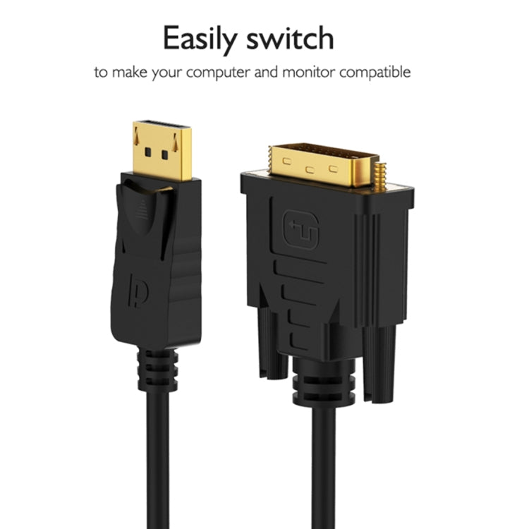 basix D7 Mini DP to DVI Converter, Cable Length: 1.8m (Black)