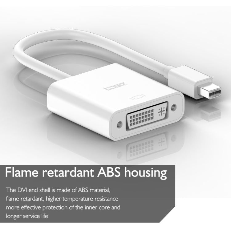 basix D8 Mini DP to DVI Converter, Cable Length: 15cm (White)