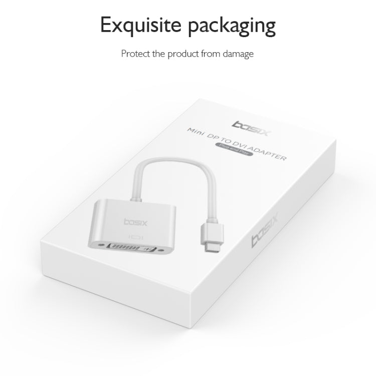 basix D8 Mini DP to DVI Converter, Cable Length: 15cm (White)