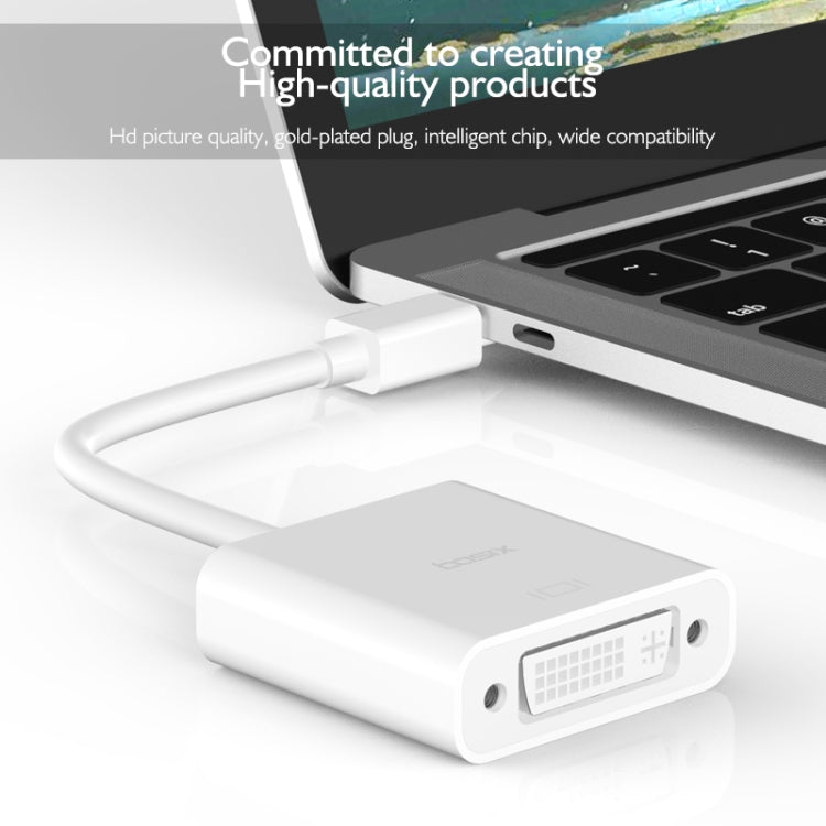 basix D8 Mini DP to DVI Converter, Cable Length: 15cm (White)