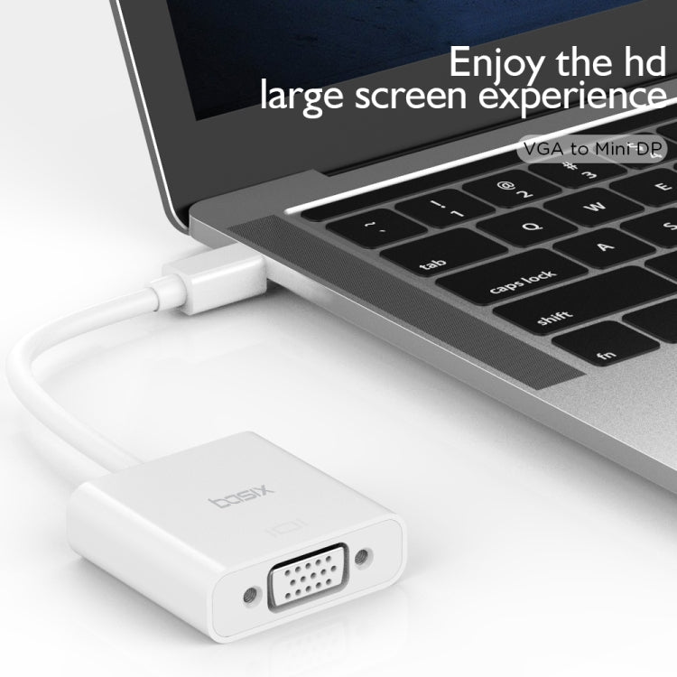 basix D9 Mini DP to VGA Converter, Cable Length: 15cm (White)