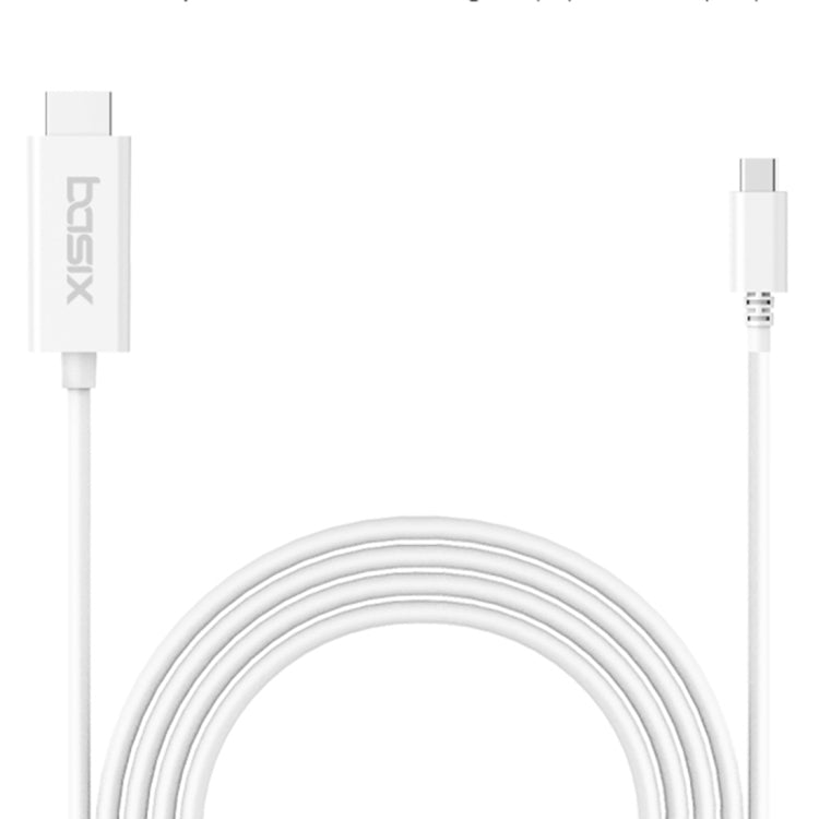 basix H7 USB-C / Type-C to 4K HDMI Multi-function Converter, Cable Length: 1.8m(White)