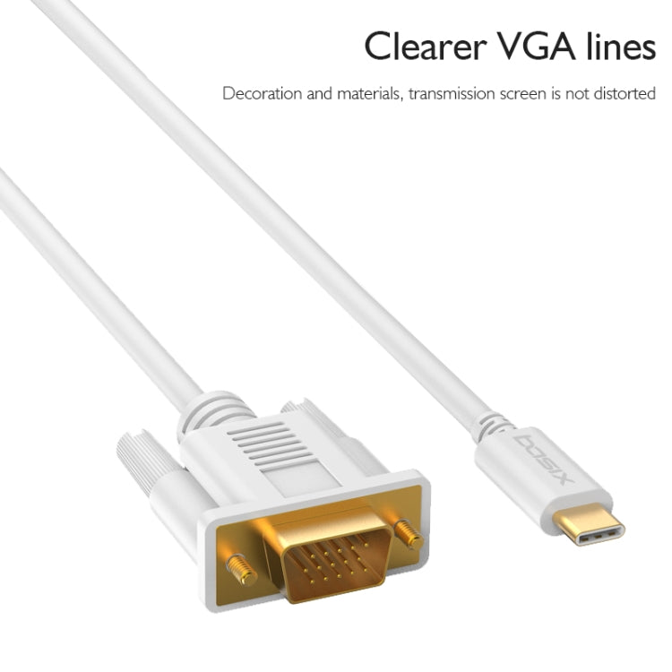 basix H8 USB-C / Type-C to VGA Multi-function Converter, Cable Length: 1.8m (White)