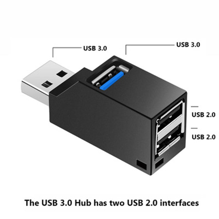 Portable Mini 2 x USB 2.0 + 1 x USB 3.0 HUB with Lanyard