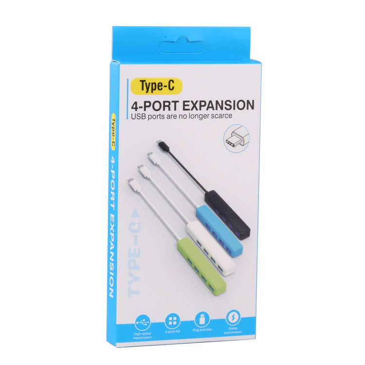 T-111 4 in 1 USB-C / Type-C to 4 USB Ports HUB Docking Station (Black)