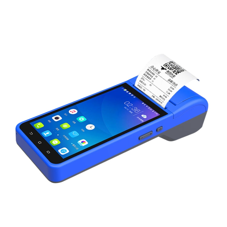 ZJ-6000 58mm PDA Handheld 5.5 inch Barcode Two-dimensional Code Android Smart Scan Code Cash Register Thermal Printing Machine,