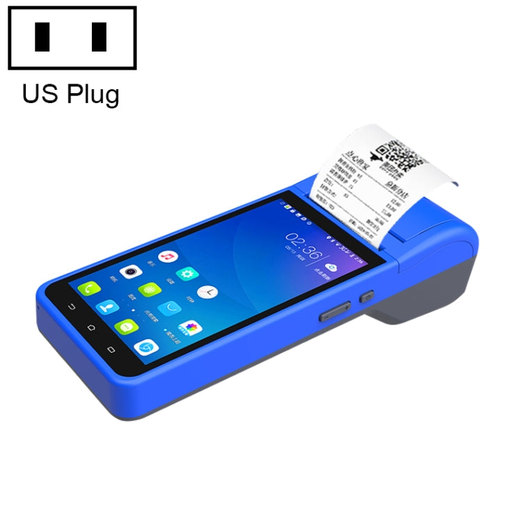 ZJ-6000 58mm PDA Handheld 5.5 inch Barcode Two-dimensional Code Android Smart Scan Code Cash Register Thermal Printing Machine,
