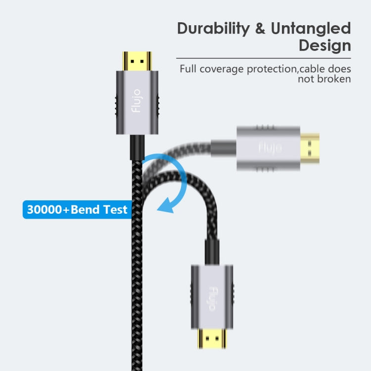 Flujo X33 Mini DP to 4K HDMI Adapter Nylon Braided Cable, Cable Length: 2m